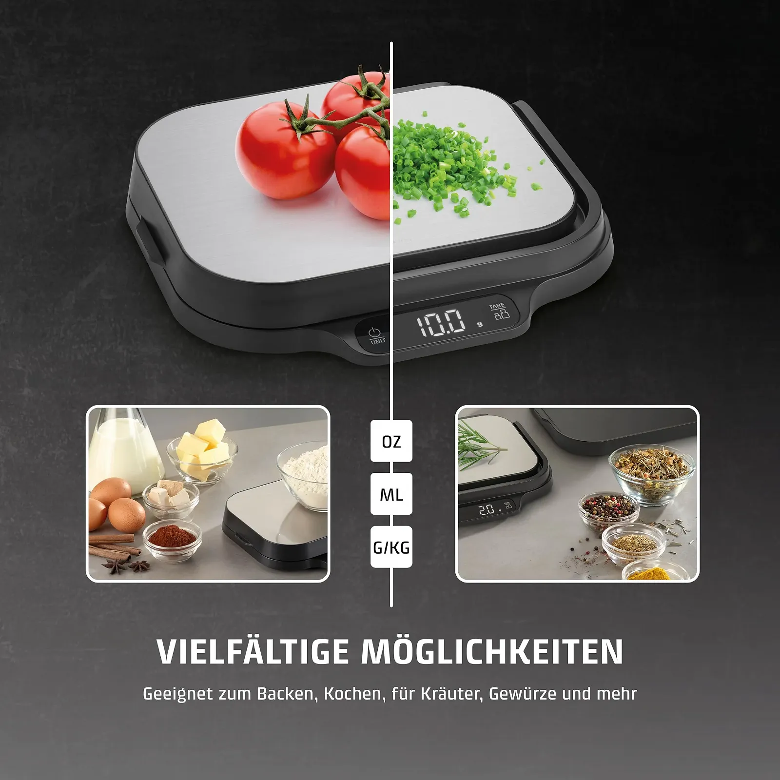 Кухонні ваги CASO KitchenDuo 2-в-1 прецизійні 15 кг 1 г та 1 кг 0.1 г, фото №4