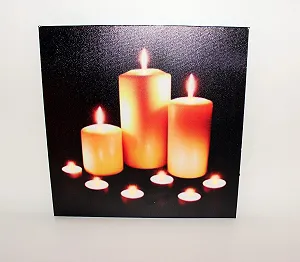 Картина на холсте с LED-подсветкой Luna24 9 свечей 30 x 30 см synthetic.ua - Фото 1