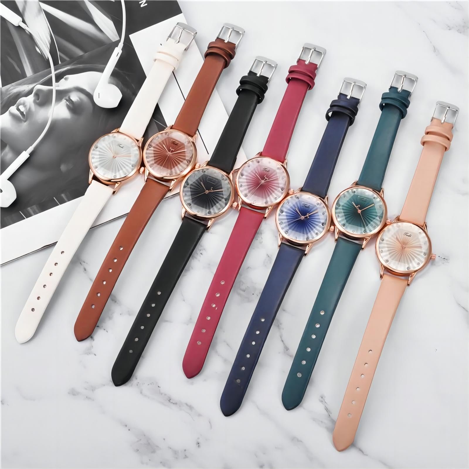 Жіночий годинник Basfur Dress Fe-Montre-071-07, коричневий, Modern, фото №3