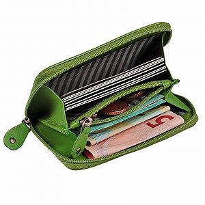 Кошелек BOCCX GoBago Mini Zip RFID Blocker Кожаный Женский Кошелек для Монет 70009, Зеленый synthetic.ua - Фото 1