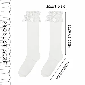 Жіночі гольфи (2 пари) з рюшами та бантами synthetic.ua - Фото 1