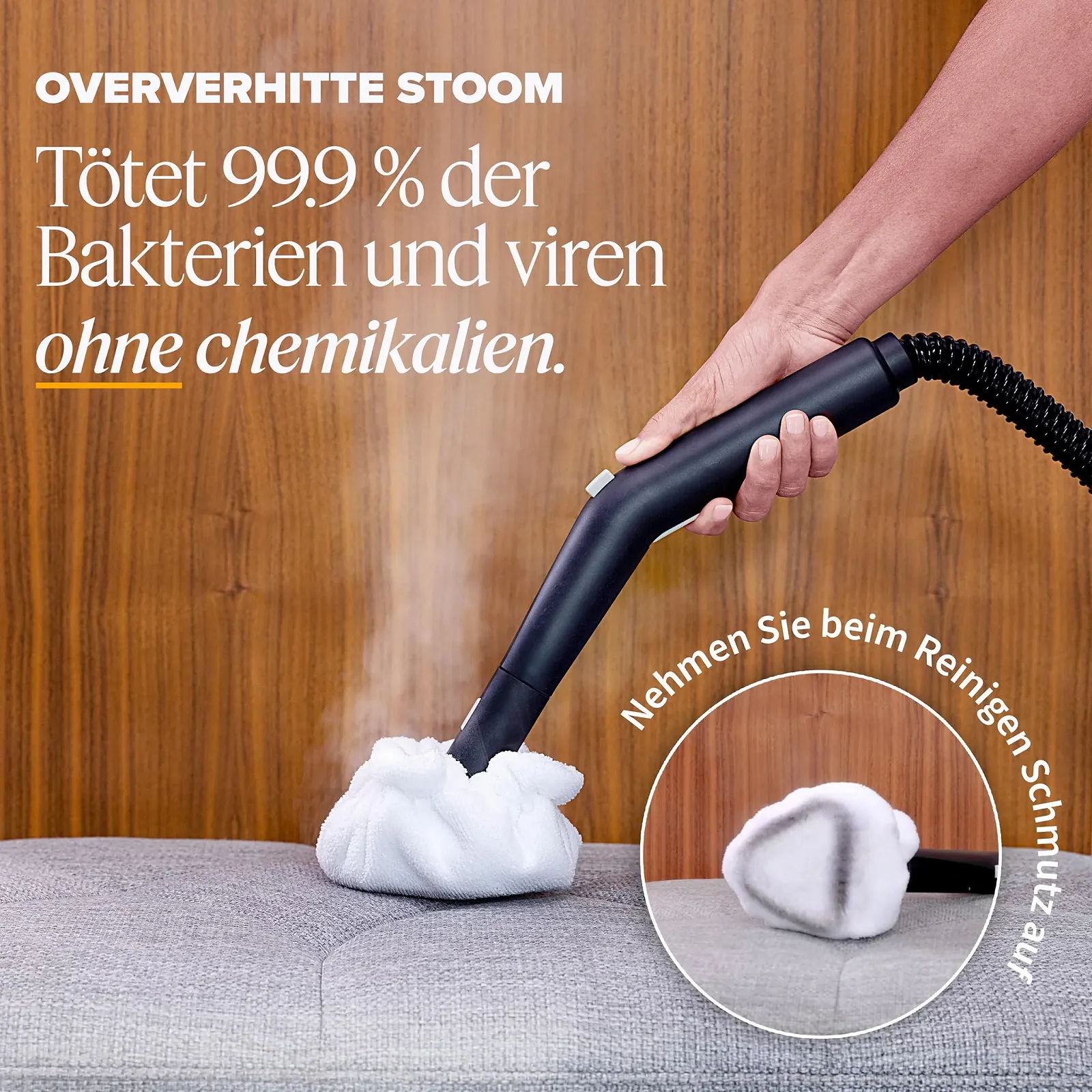 Пароочисник Dupray Neat Багатофункціональний для дому, підлоги, плитки, швів, меблів, матраців, вікон, автомобілів та іншого, фото №2