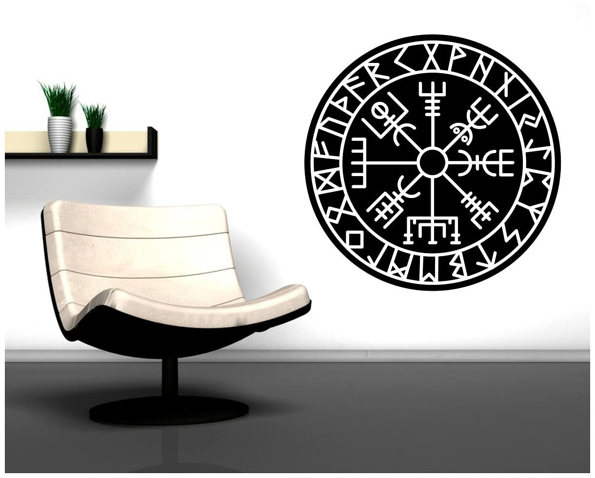 Наклейка на стіну Samunshi Vegvisir 70 x 70 см Aubergine, фото №3 Наклейка на стіну Samunshi Vegvisir 70 x 70 см Aubergine, фото №3