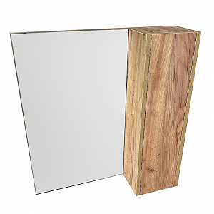 Дзеркало у ванну GT home Лофт 60 см праве крафт золотий - Фото 1