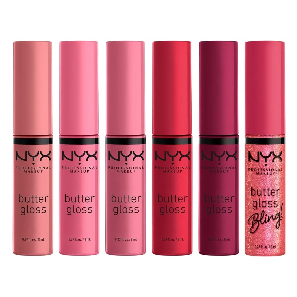 Блеск для губ NYX Professional Makeup Home Alone Butter Gloss Pizza Vault 6 шт Оттенки розового/красного и Butter Gloss Bling, фото №5 Блеск для губ NYX Professional Makeup Home Alone Butter Gloss Pizza Vault 6 шт Оттенки розового/красного и Butter Gloss Bling, фото №5