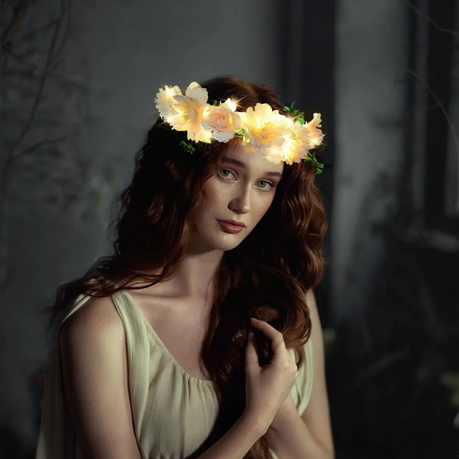 Венок на голову Herbst LED Цветочный, фото №5