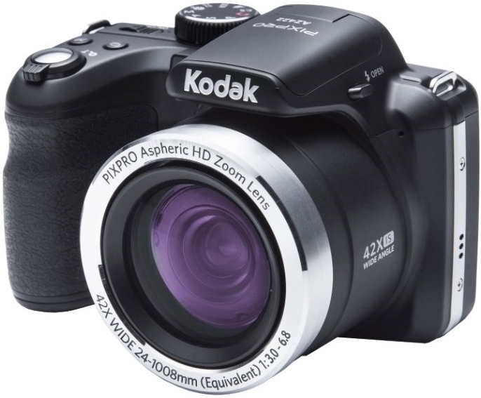 Цифровой фотоаппарат Kodak PIXPRO AZ422 20 Мп / CCD / 42X зум / Черный, фото №1