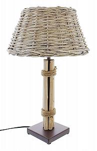 Настільна лампа Dekoleidenschaft Driftwood & Willow Сіра 47 см synthetic.ua - Фото 1