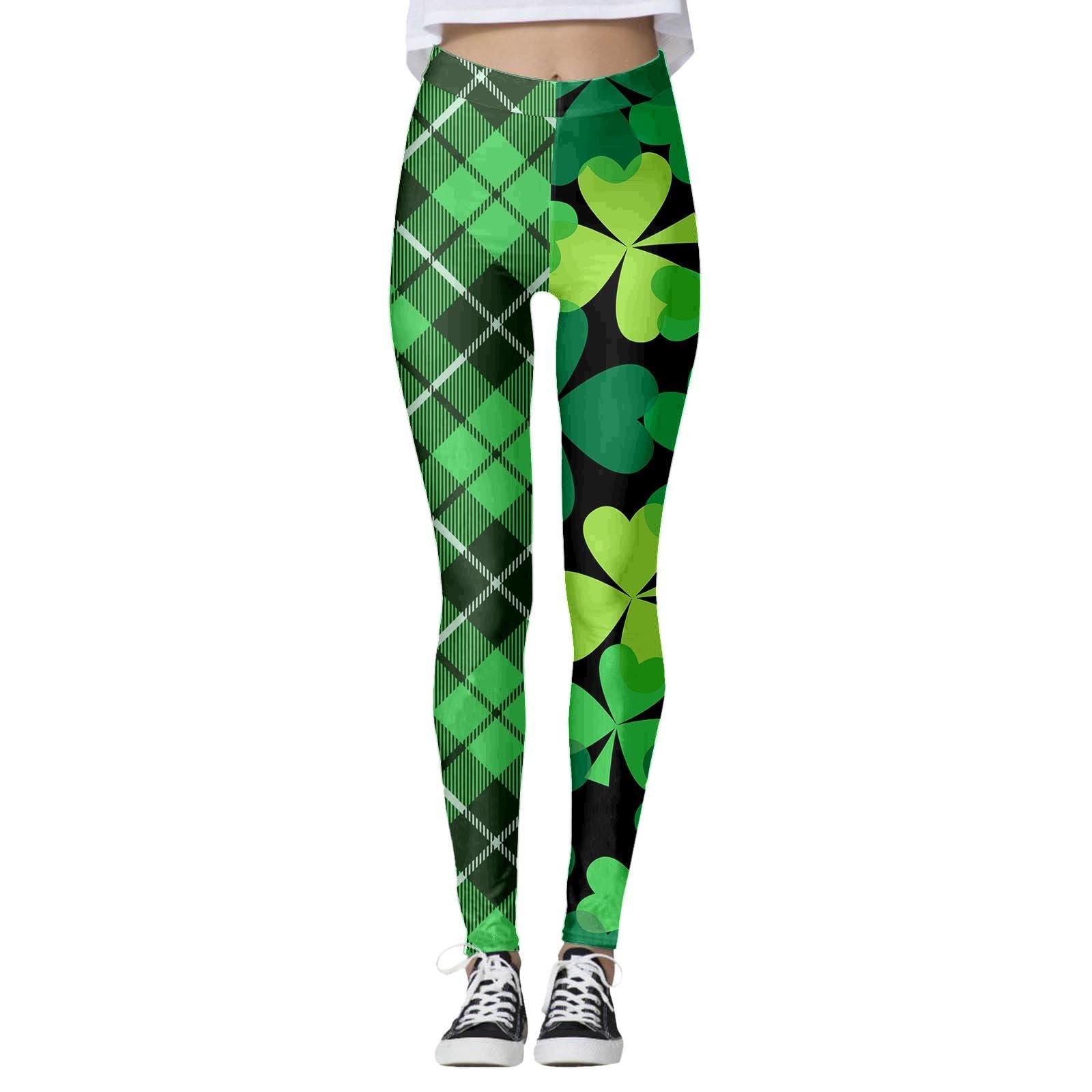 Леггинсы St. Patricks Day Женские леггинсы Зеленые с высокой талией, фото №1