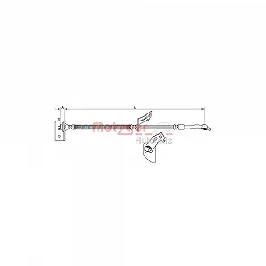 Гальмівний шланг METZGER 4111457 для HYUNDAI, передня вісь зліва - Фото 1