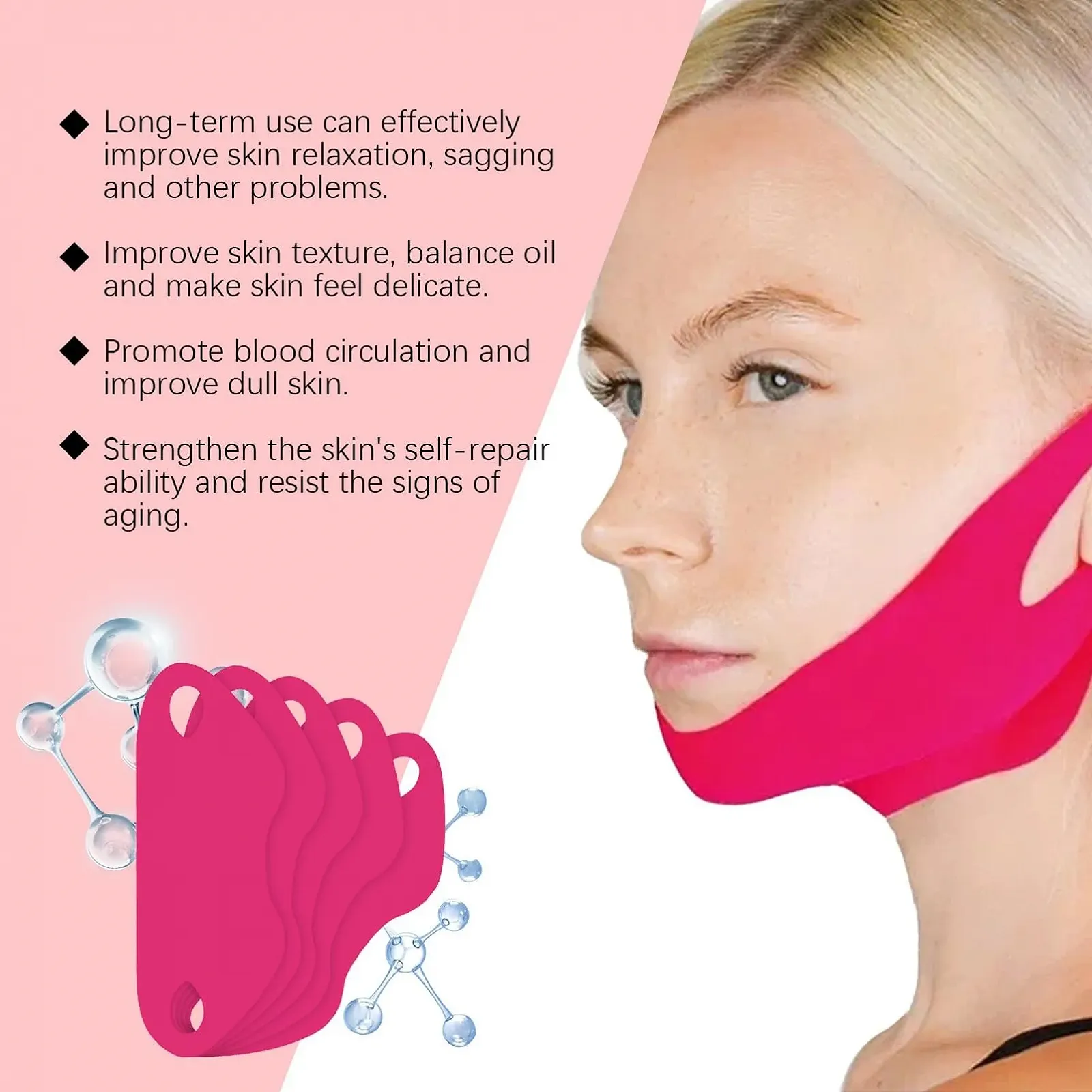 Маска для обличчя V Line Lifting, Маска від другого підборіддя, Маска для підтяжки, фото №3