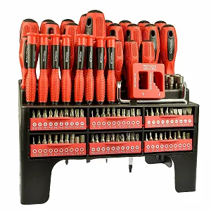 Набір викруток та біт XXL 101 предмет, кутові та прецизійні викрутки, торцеві головки, PZ, PH, T, квадрат, шестигранник - Фото 1