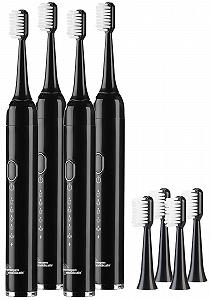 Набір звукових зубних щіток newgen medicals 4 шт. дорожні 25000Hz 5 режимів з сумкою - Фото 1