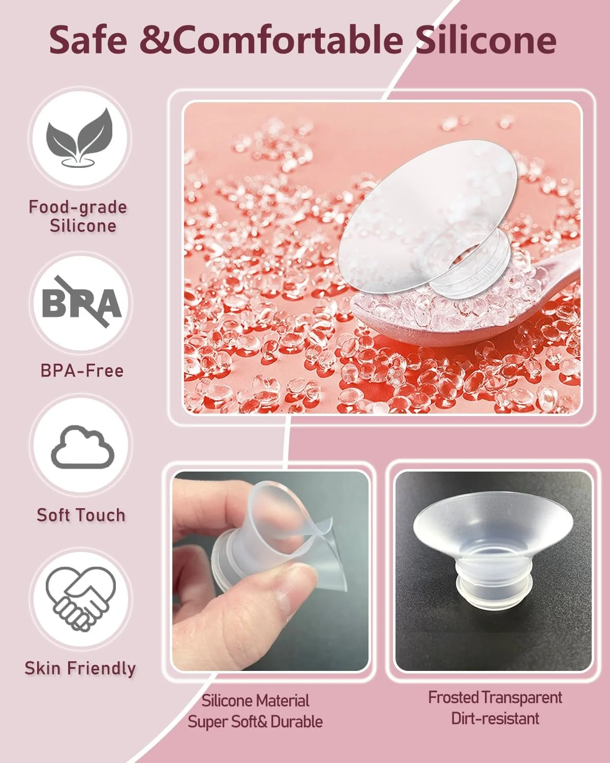 Вкладыши для фланцев 22 мм (4 шт.) Momcozy M9/M6/M5/S12 Pro/V1/V2, для Nuliie/Medela/Kissbobo/Lansinoh/eufy/NCVI/Bellababy/Jheppbay/Lulia 24 мм, фото №4 Вкладыши для фланцев 22 мм (4 шт.) Momcozy M9/M6/M5/S12 Pro/V1/V2, для Nuliie/Medela/Kissbobo/Lansinoh/eufy/NCVI/Bellababy/Jheppbay/Lulia 24 мм, фото №4