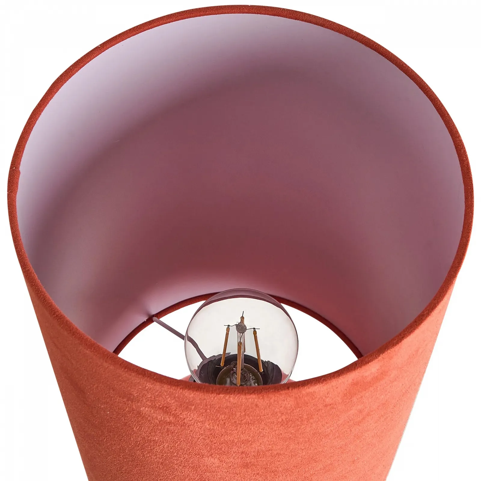 Настільна лампа Beliani Oteros Керамічна Форма вази Абажур зі штучної замші Червона, фото №4