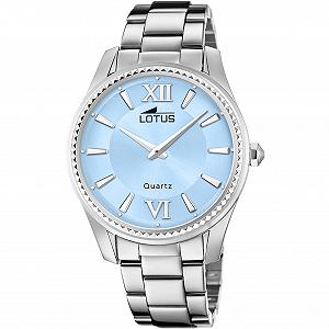 Женские часы Lotus Bliss 18898/B серебристый корпус из нержавеющей стали серебристый браслет из нержавеющей стали, синий - Фото 1