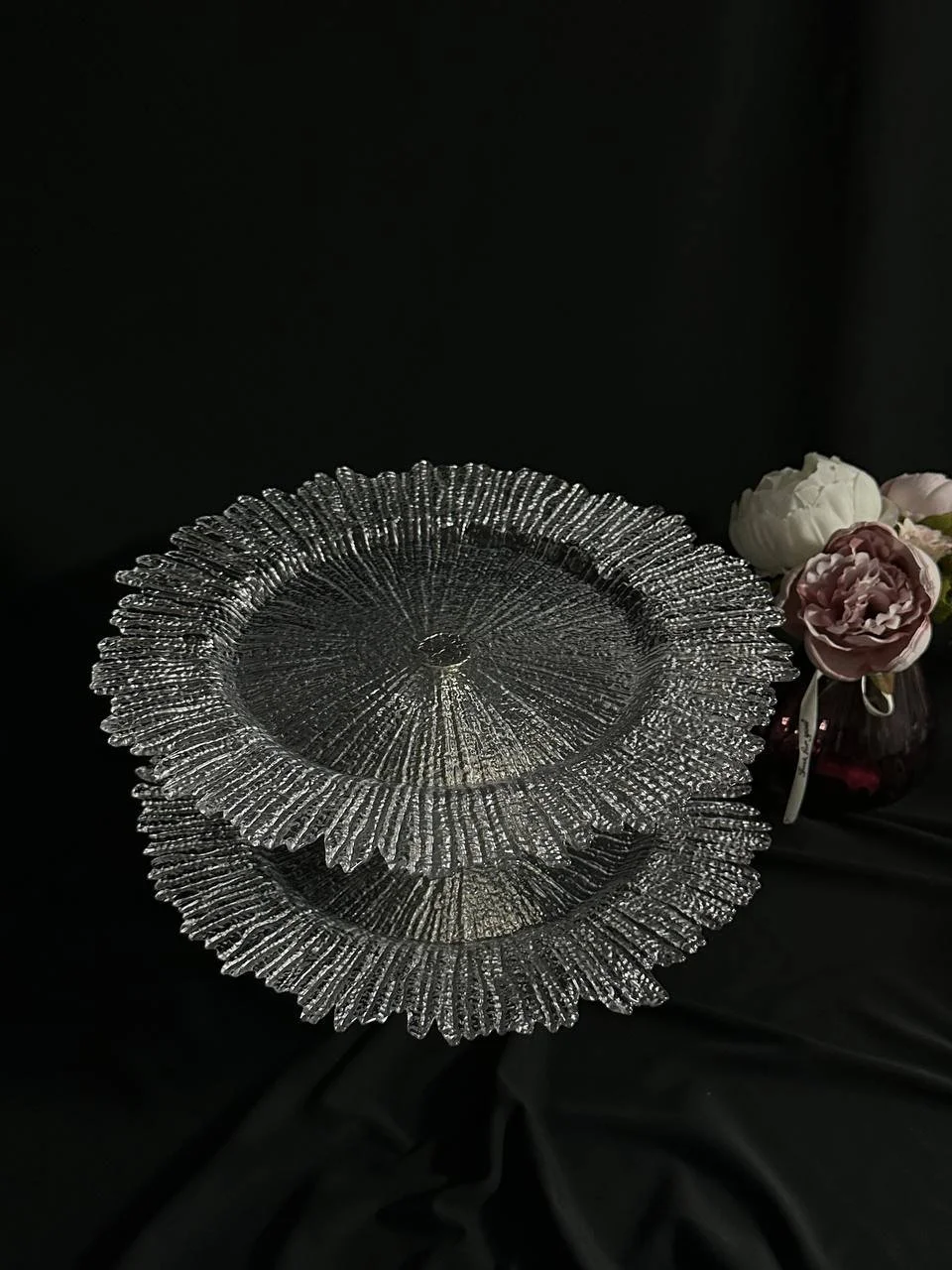 Блюдо, фруктовниця, тортовниця на срібній ніжці., фото №2