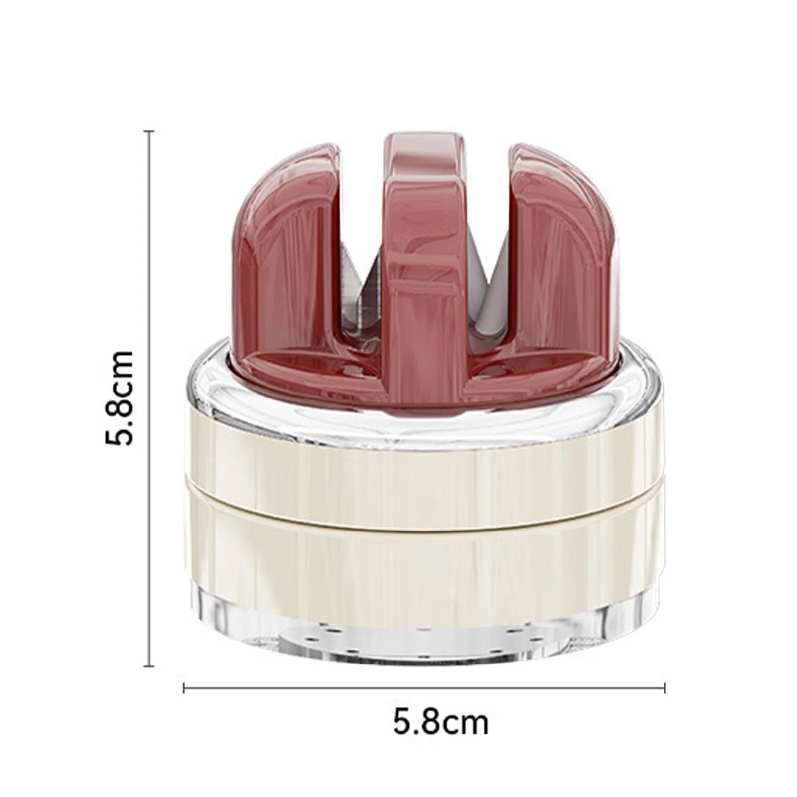 Точило для ножів Ручне на присосці Компактне Вольфрамова сталь Червоне, фото №2