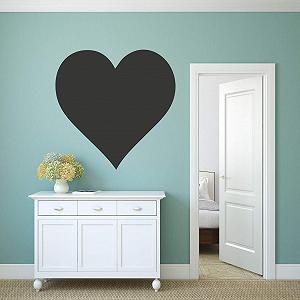 Наклейка на стіну kleb-Drauf 1 Large Heart 45 x 45 см Чорна матова synthetic.ua - Фото 1