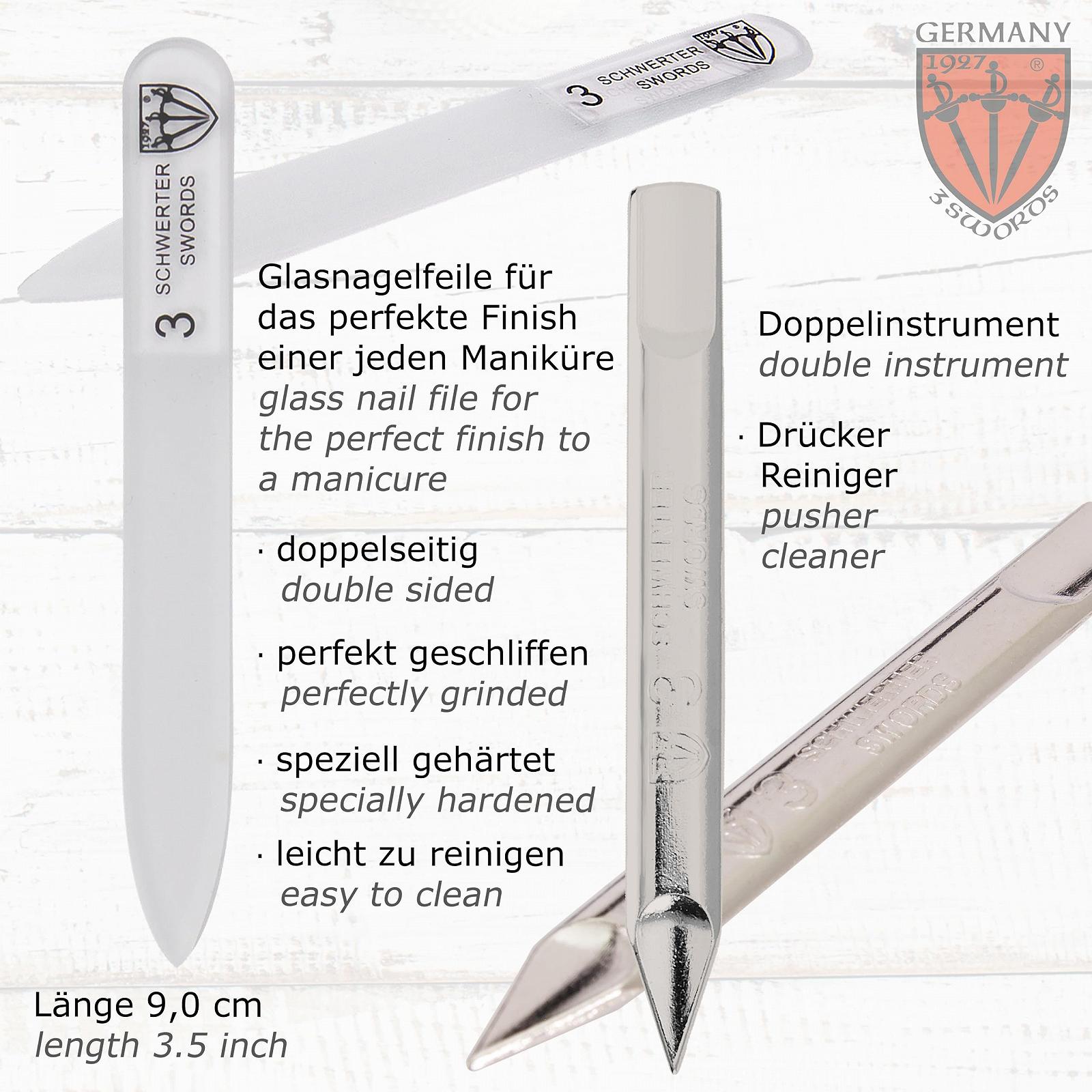 Набір для манікюру DREI SCHWERTER Nostalgia 4 предмети, коричневий шкіряний чохол, фото №3 Набір для манікюру DREI SCHWERTER Nostalgia 4 предмети, коричневий шкіряний чохол, фото №3