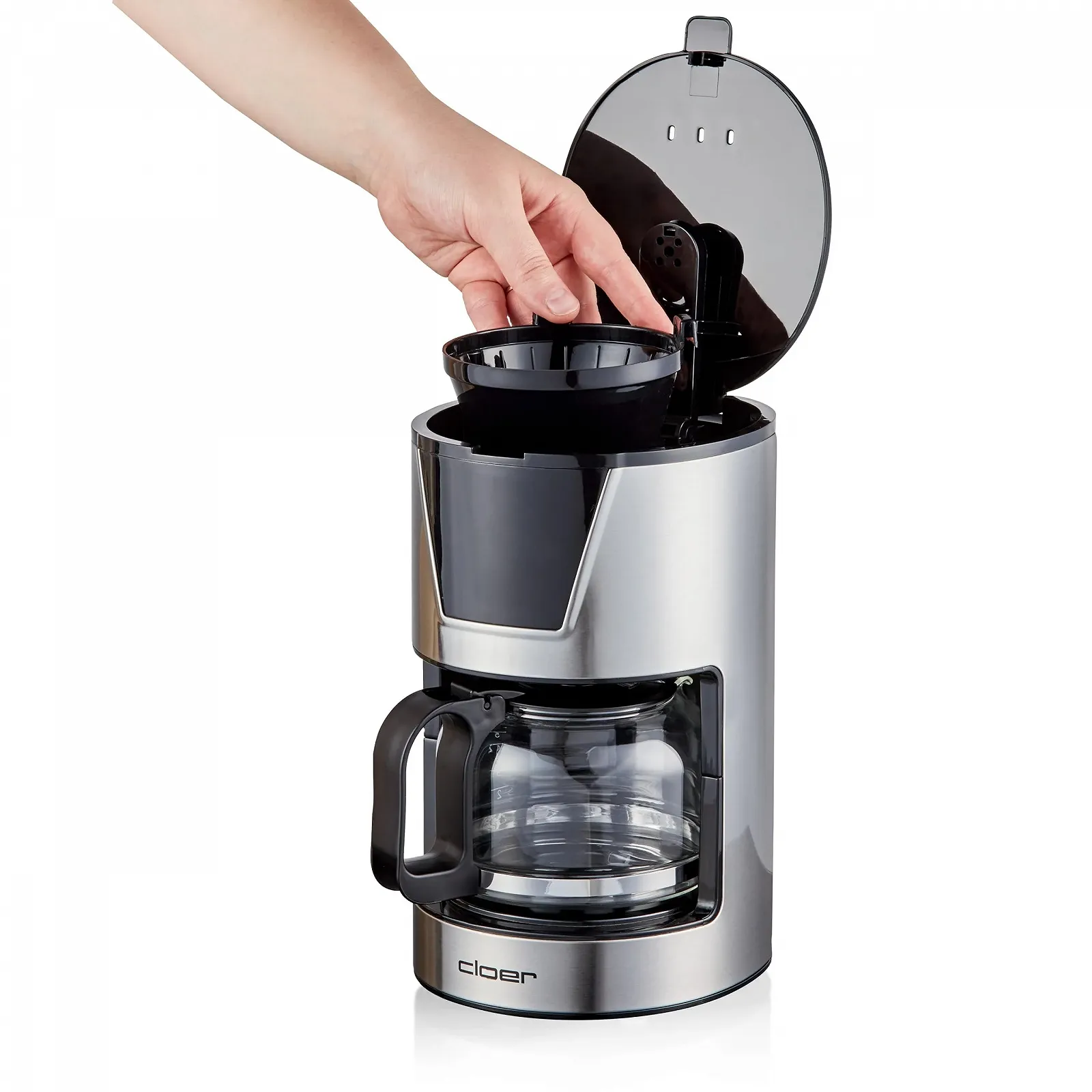 Капельная кофеварка Cloer 6 чашек 0.75 л 550 Вт нержавеющая сталь, фото №2