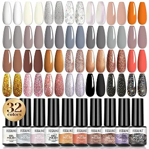 Гель-лак ROSALIND Набір з 32 шт, 28 кольорів - Фото 1