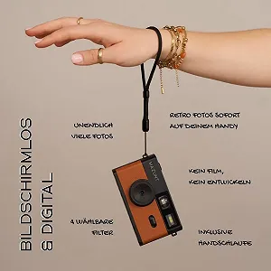 Ретро-цифрова камера MAZUNT 12MP Screen Free + 8GB SD Card Brown synthetic.ua - Фото 1