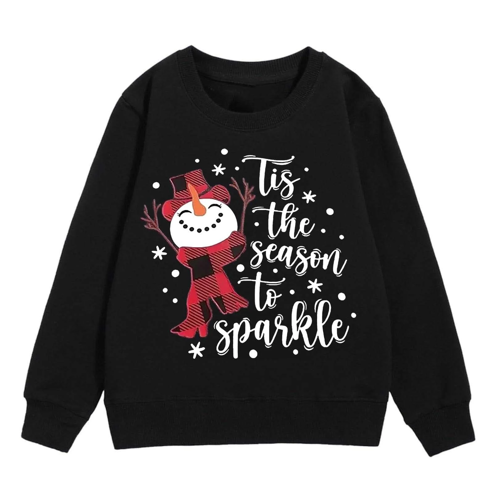 Пуловер для девочек с графическим принтом, круглый вырез, длинные рукава, милый пуловер с широкими плечами, размер 164, фото №4