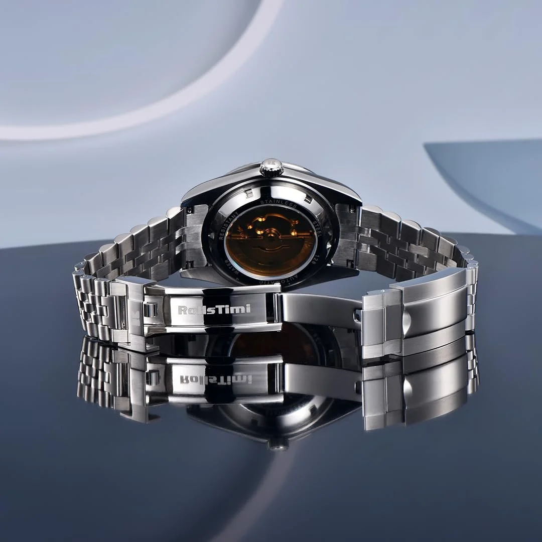Часы LACZ DENTON RT128 Мужские Автоматические Механические Стальной Браслет Модные Часы для Мужчин 50М Водонепроницаемый Rollstimi, фото №6