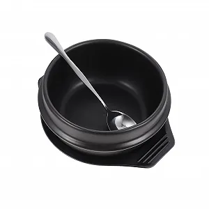 Горшок для бибимпапа керамический с подносом и двойными ручками антипригарный - Фото 1