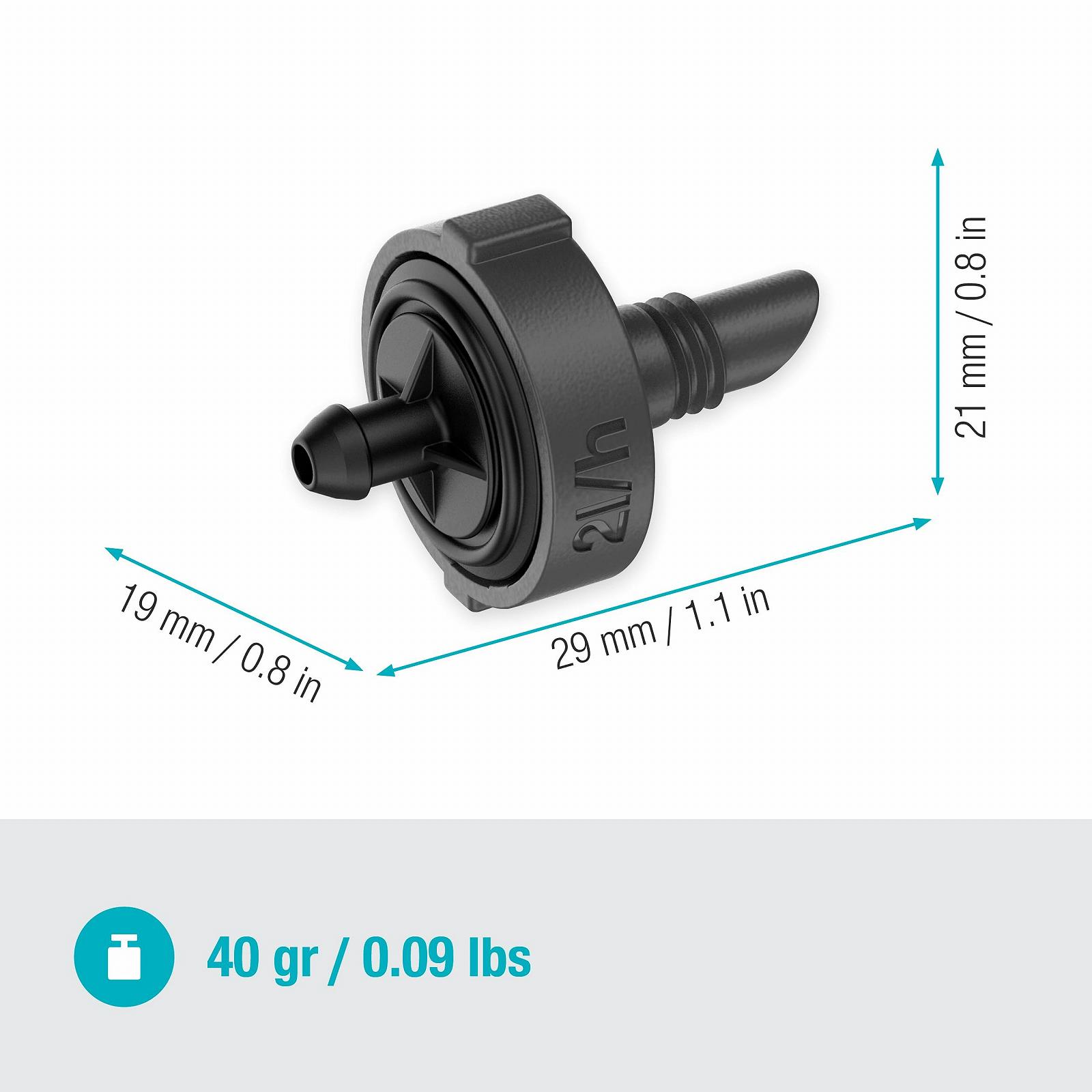 Крапельниця рядкова Gardena Micro-Drip System 2 л/год з регулюванням тиску (13302-20), фото №4