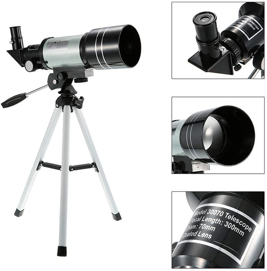 Телескоп Refractive Spotting Scopes 70 Calibre Телескоп Подорожній Портативний 150X Монокуляр Багатофункціональна Рефракційна Рефлекторна система з Штативом для Кемпінгу, фото №6
