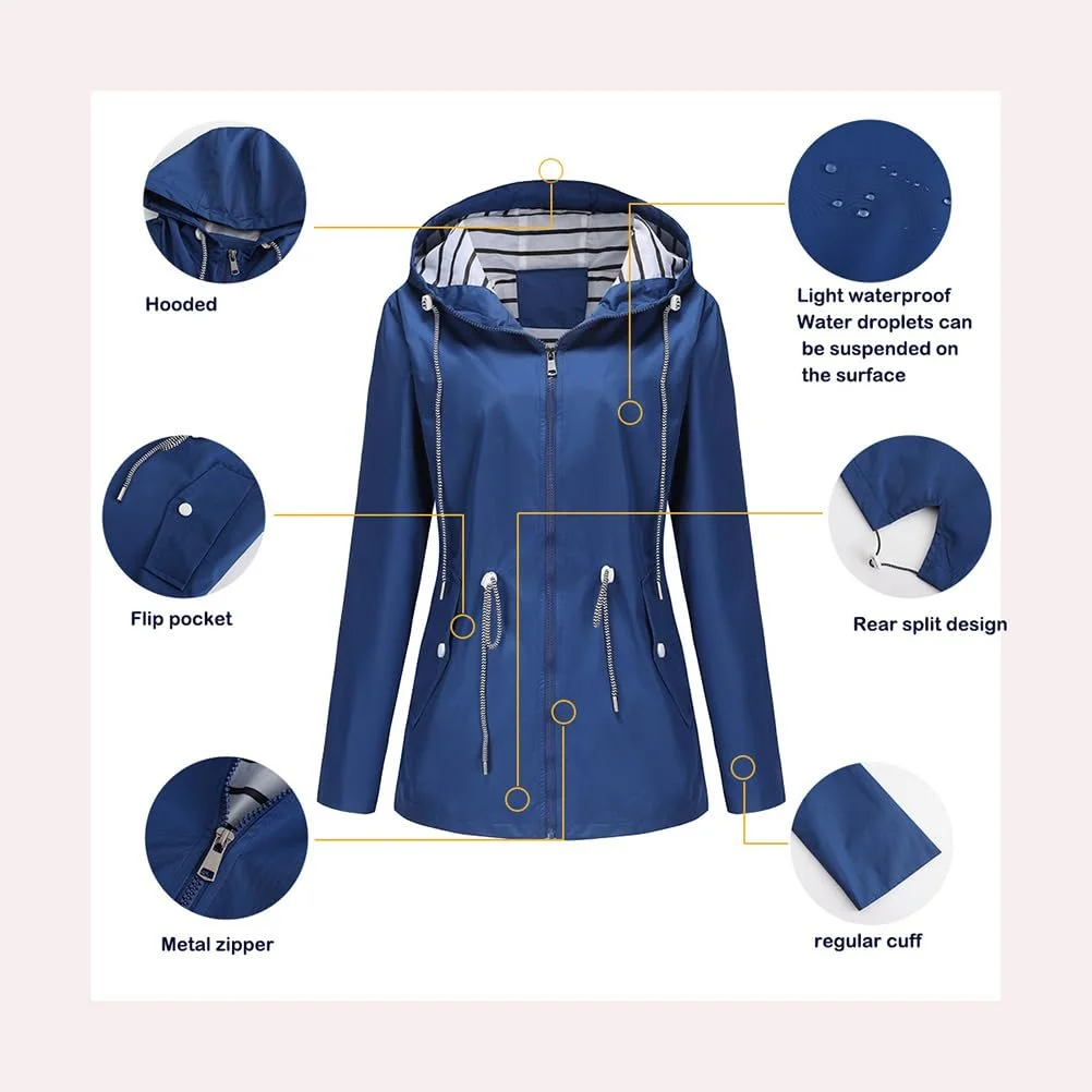 Тренч Nemopter Жіночий Вітрозахисний На блискавці Класичний Осінній Зимовий З капюшоном, фото №6 Тренч Nemopter Жіночий Вітрозахисний На блискавці Класичний Осінній Зимовий З капюшоном, фото №6