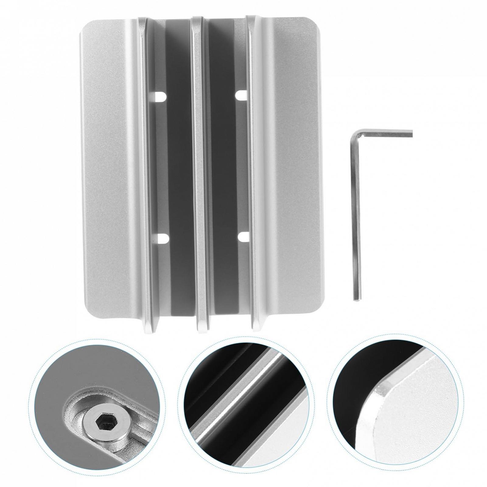 Вертикальна Підставка для ноутбука Алюмінієвий сплав Подвійний слот Захист від подряпин Сірий, фото №4