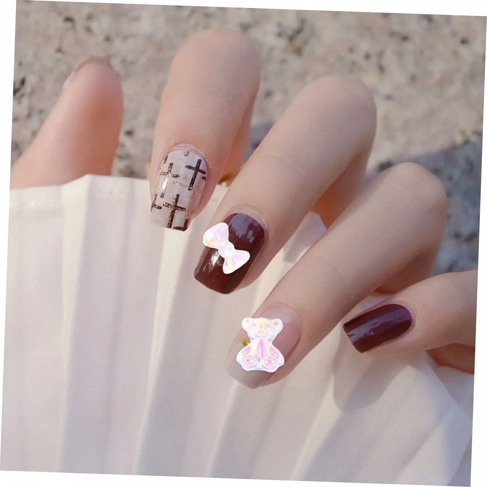 Украшения для ногтей FOMIYES 240 шт. Разноцветные акриловые и смоляные украшения с медведями и бабочками для творческого маникюра и дизайна ногтей, фото №8 Украшения для ногтей FOMIYES 240 шт. Разноцветные акриловые и смоляные украшения с медведями и бабочками для творческого маникюра и дизайна ногтей, фото №8