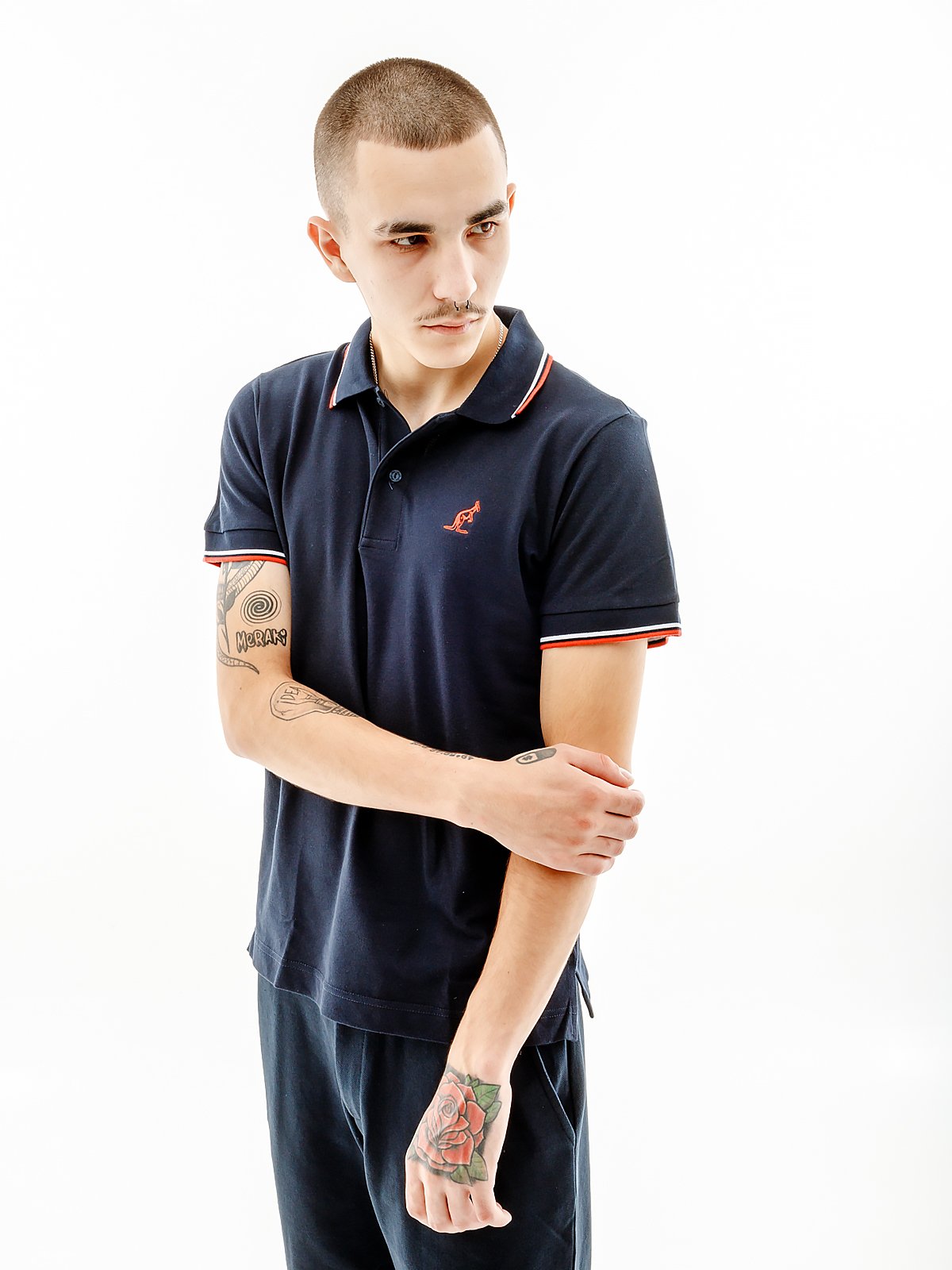 Рубашка поло AUSTRALIAN 2-STRIPE PIQUE' S-FIT L, фото №1