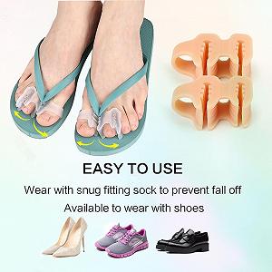 Роздільник для пальців ніг Качкодзьобий з двома отворами 6 шт Жовтий synthetic.ua - Фото 1