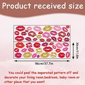 Наклейки на стіну SUPERDANT Kiss Lips 48 шт. Вінілові Червоний synthetic.ua - Фото 1