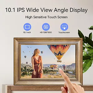 Цифровая фоторамка 10 дюймов WiFi 16 GB 1280 x 800 IPS Дерево synthetic.ua - Фото 1