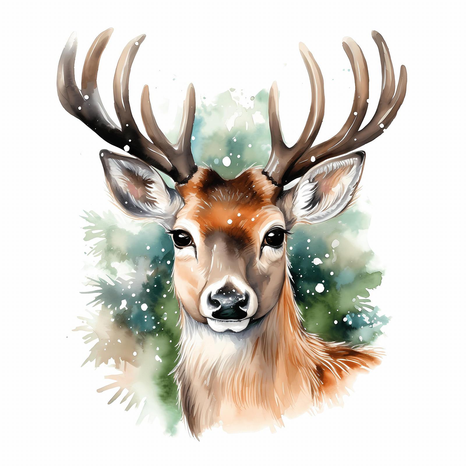 Наклейка на стіну GRAZDesign Christmas Deer 67 x 57 см, фото №1