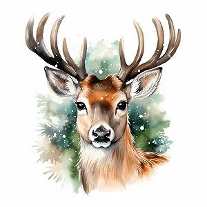 Наклейка на стіну GRAZDesign Christmas Deer 67 x 57 см - Фото 1