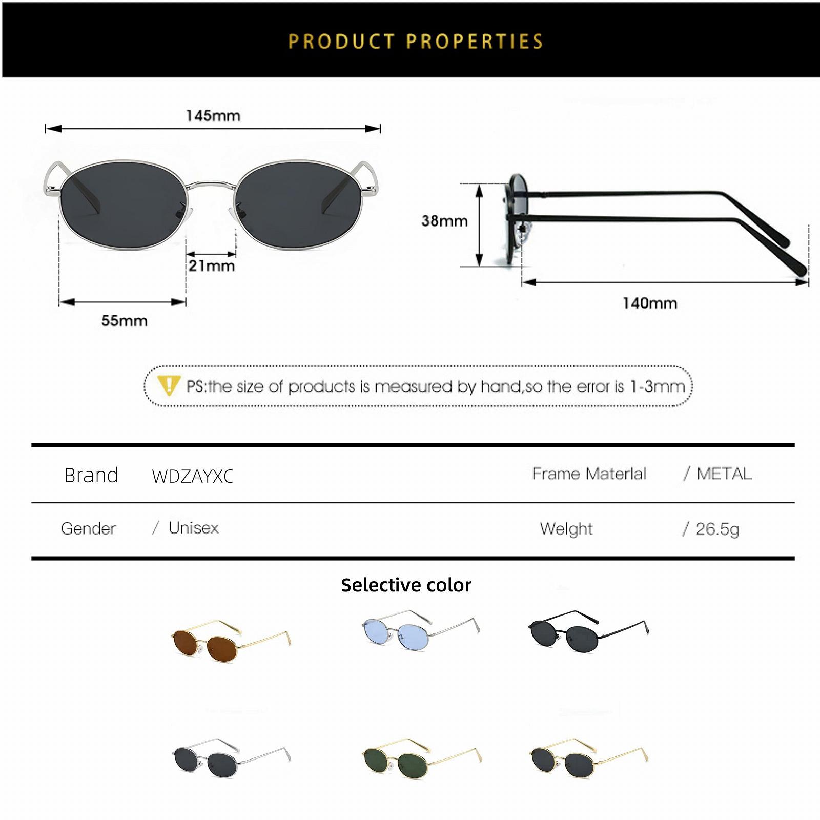 Сонцезахисні окуляри овальні ретро WDZAYXC для чоловіків і жінок, фото №5