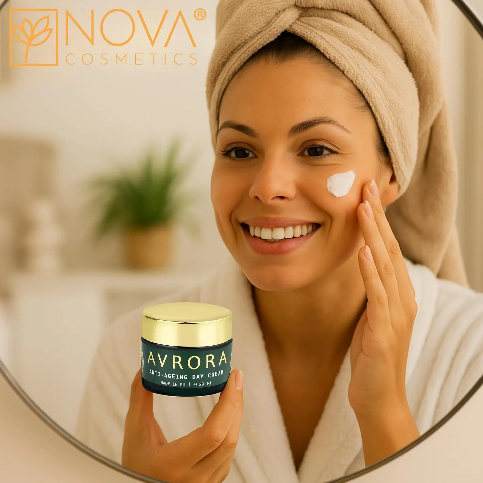 Денний крем для обличчя AVRORA Anti-Ageing з колагеном, зволожувальний, проти зморшок та синього світла, SAKADIKIUM, алое вера та Vitamin E 50 мл, фото №5 Денний крем для обличчя AVRORA Anti-Ageing з колагеном, зволожувальний, проти зморшок та синього світла, SAKADIKIUM, алое вера та Vitamin E 50 мл, фото №5