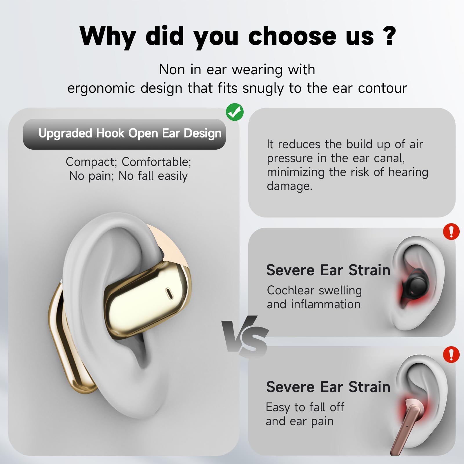 Переводчик с поддержкой ИИ Наушники с костной проводимостью Ultra Open Ear Водонепроницаемые Bluetooth-наушники для фитнеса и бега, глубокие басы, надежная посадка для маленьких ушей, фото №2