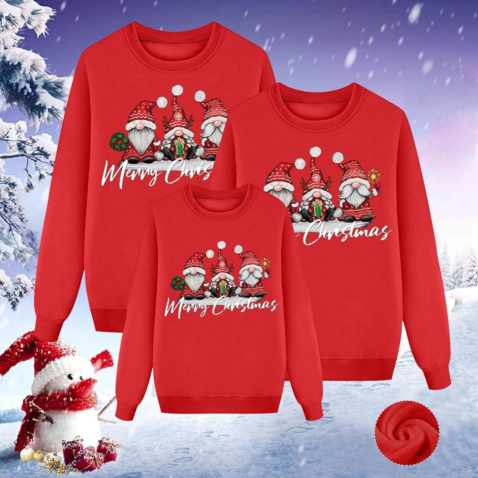 Рождественский свитер Eauptffy Семейный набор Рождественский свитер для пар Унисекс Рождественская толстовка с круглым вырезом Зимний джемпер Топы с принтом елки, фото №6 Рождественский свитер Eauptffy Семейный набор Рождественский свитер для пар Унисекс Рождественская толстовка с круглым вырезом Зимний джемпер Топы с принтом елки, фото №6