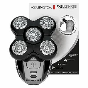 Бритва для голови Remington XR1501 5 голівок 0.2 мм з тримером Чорна - Фото 1