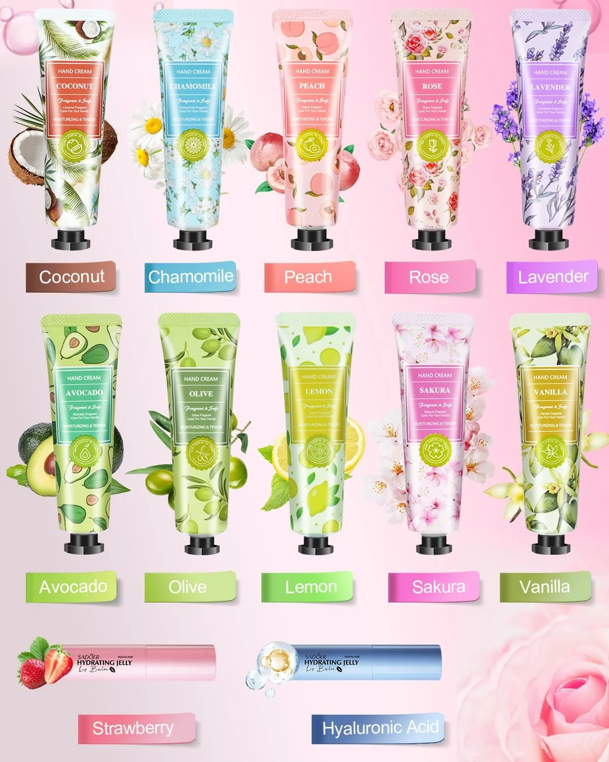 Крем для рук Набір 10 штук Міні крем для рук, фото №2