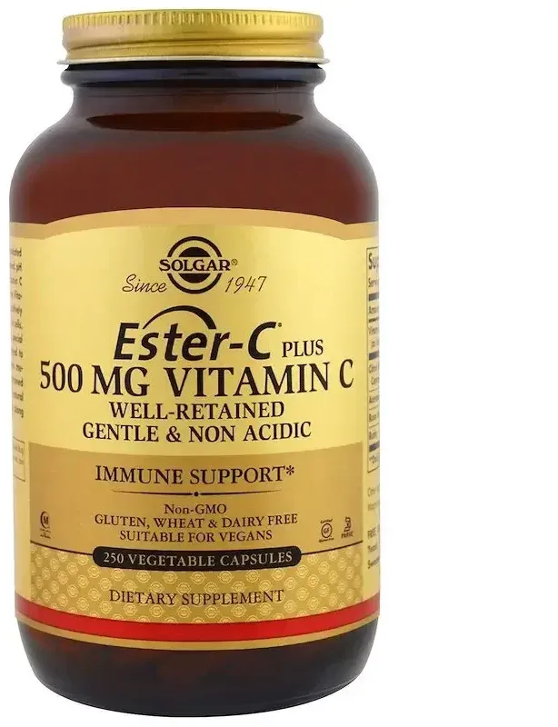 Solgar Ester-C Plus Vitamin C 500 mg 250 Veg Caps Эстер-С плюс мг витамина С, фото №1