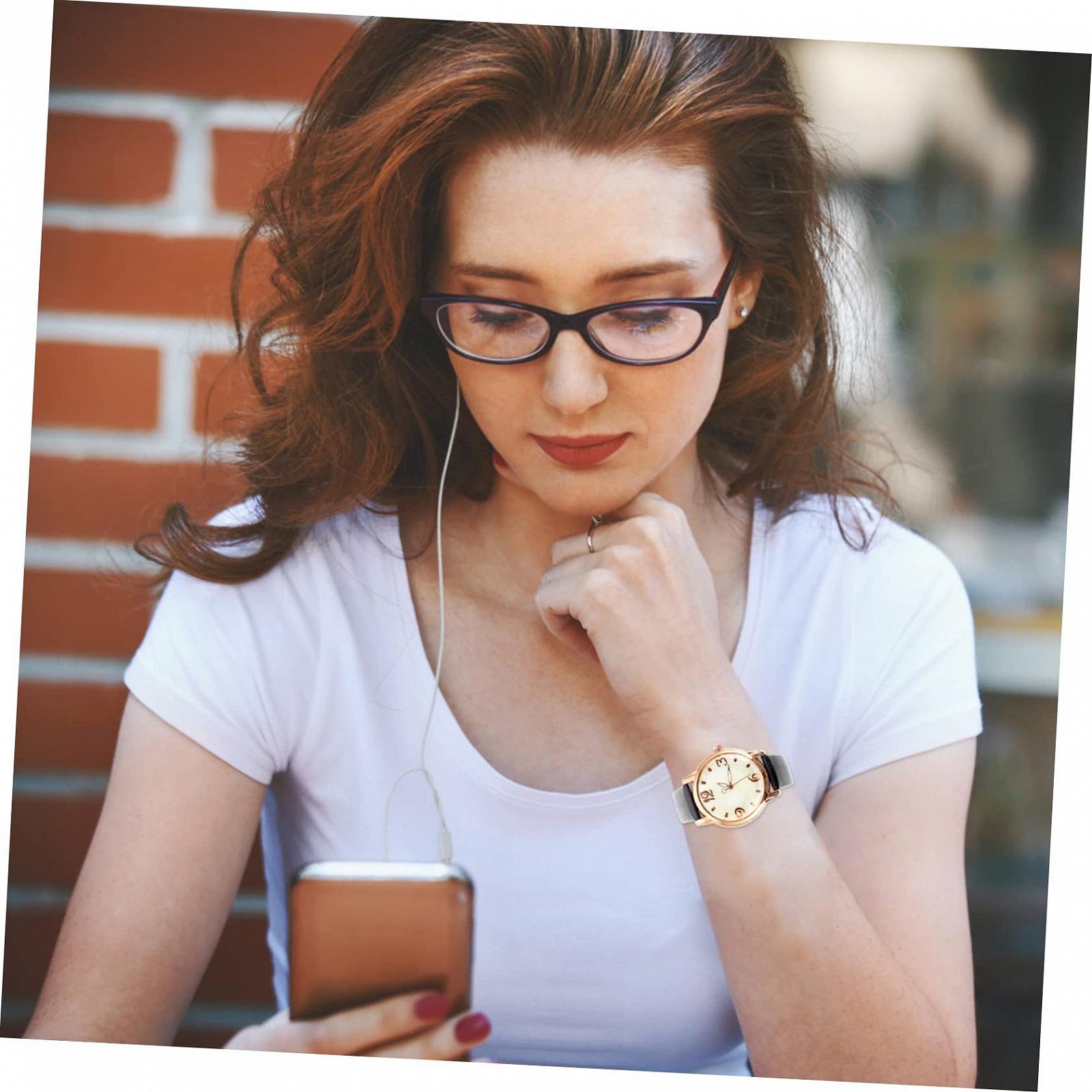 Женские наручные часы OATIPHO со змеиным узором и кожаным ремешком, фото №4