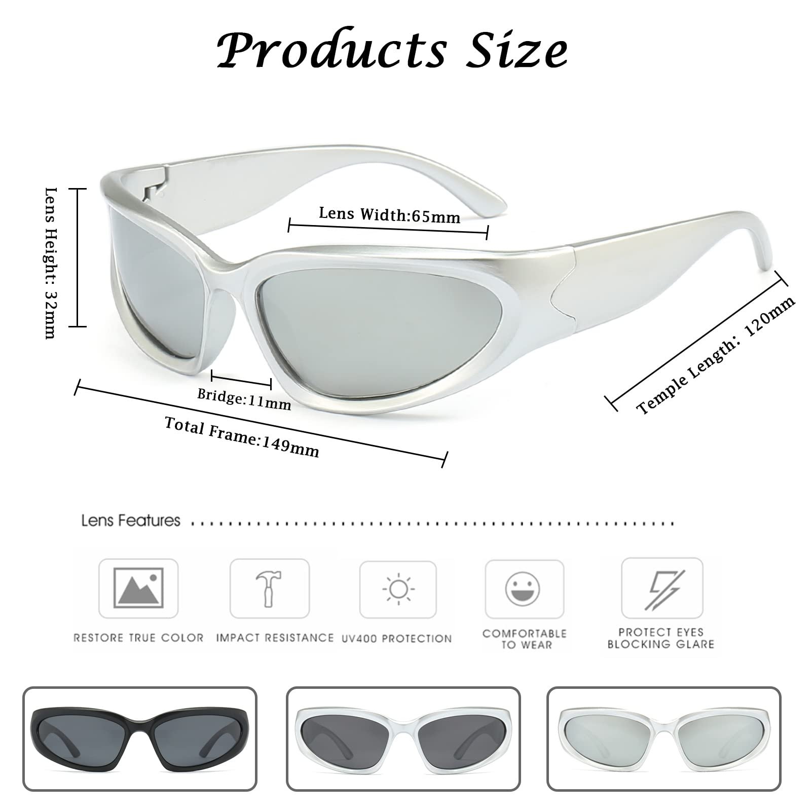 Солнцезащитные очки Long Keeper Y2k Ретро UV400, фото №4